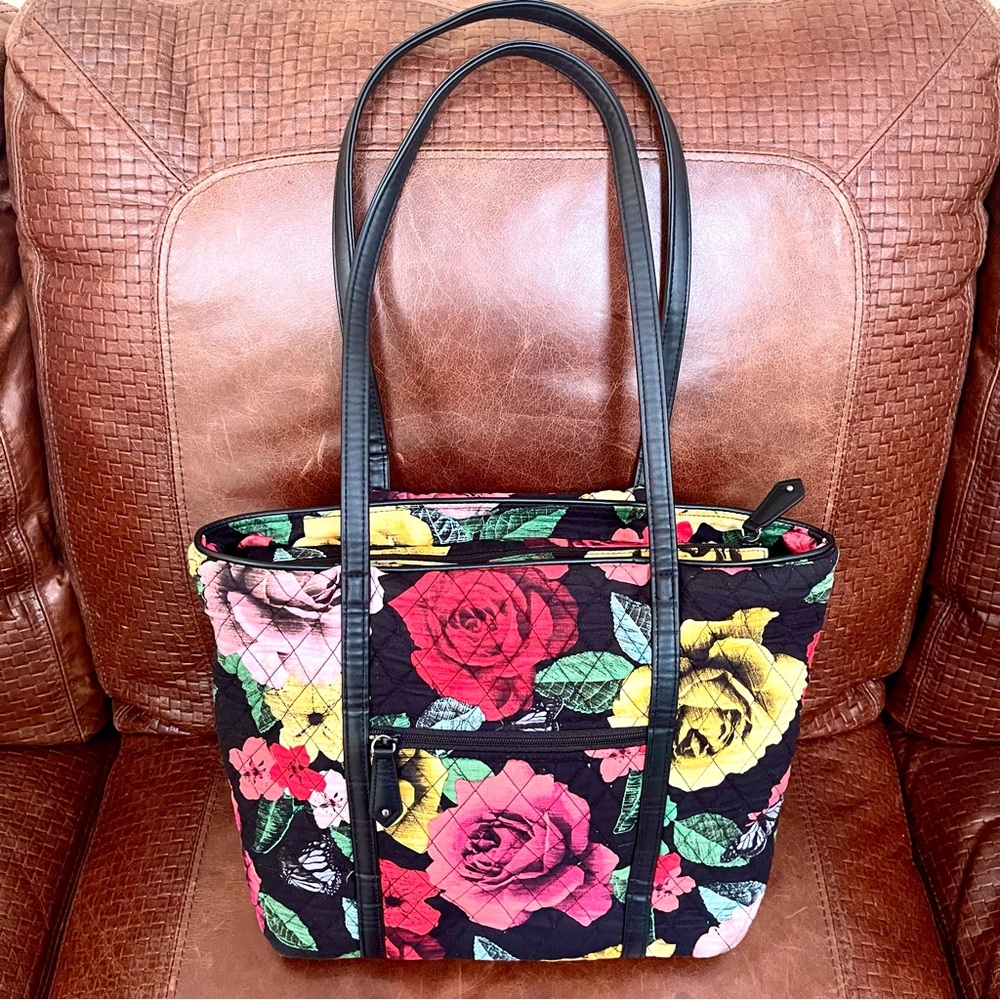 Vera Bradley Havana Rose Collection Super Spacious Tote / Shoulder Bag - Picture 6 of 14